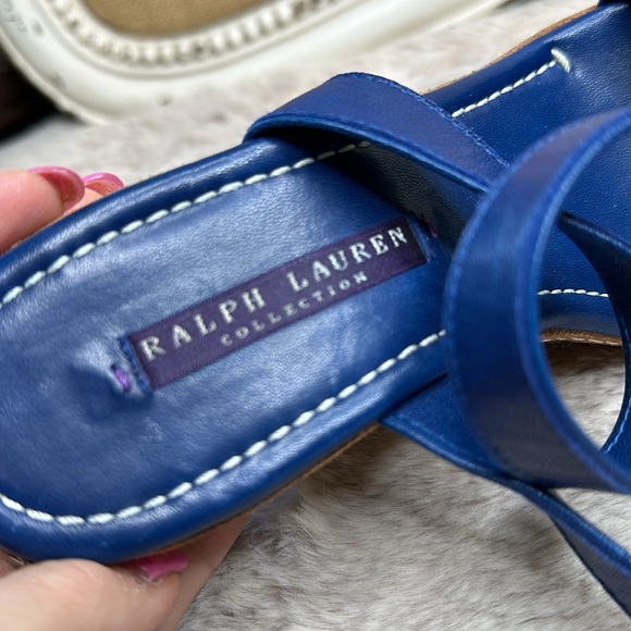 Ralph Lauren Collection | Purple Label | Blue Leather Espadrille - Picture 11 of 14